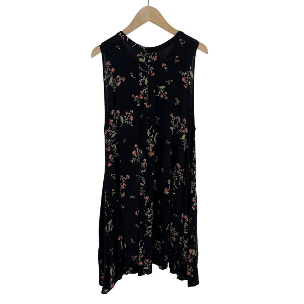 Free People Snap Out of It Floral Swing Tunic Dress in Black Floral Size Medium - Picture 4 of 8